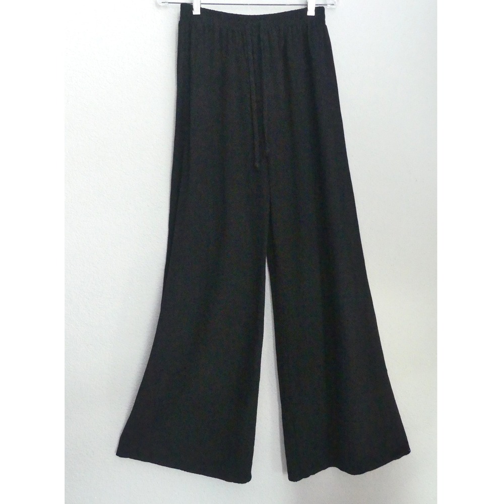 Altard State Black Wide Leg Linen Blend Drawstring Pants Medium Pull On Flowy